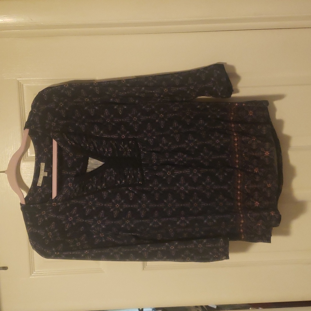 Stitch fix top  navy blue print